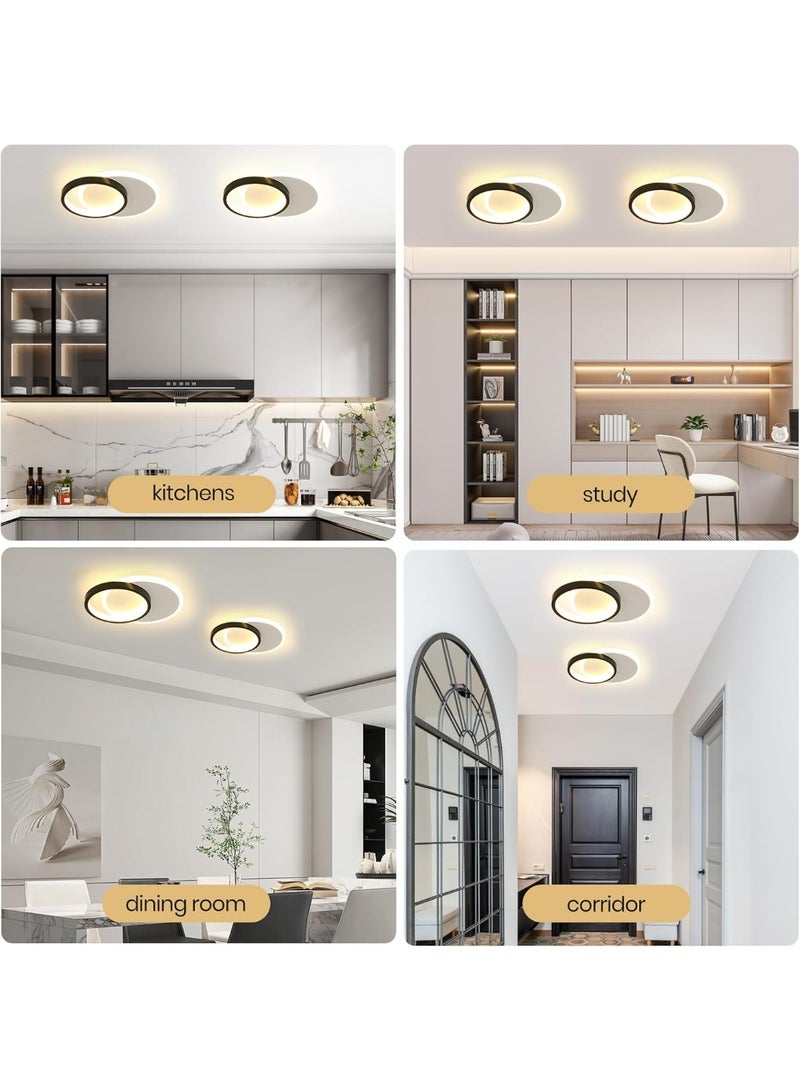 DUNISO LED Ceiling Light, 24W Modern LED Energy Saving Light, Round Design Ceiling Lighting Fixture 3 Color for Hallway Entrance, Office, Bedroom, Kitchen - Image 5